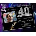 40th Birthday Party Invitation with photo,Silver Diamond 40th Birthday Invitation, (15ab)